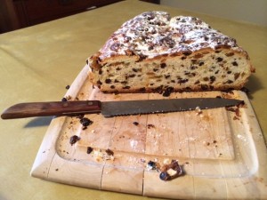 Homemade Stollen, a traditional German Christmas bread